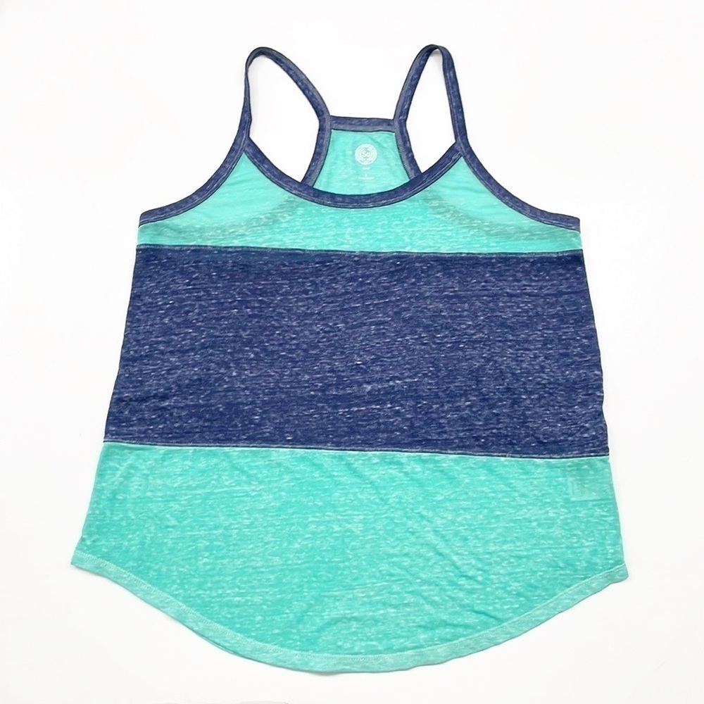 SO blue/green striped top